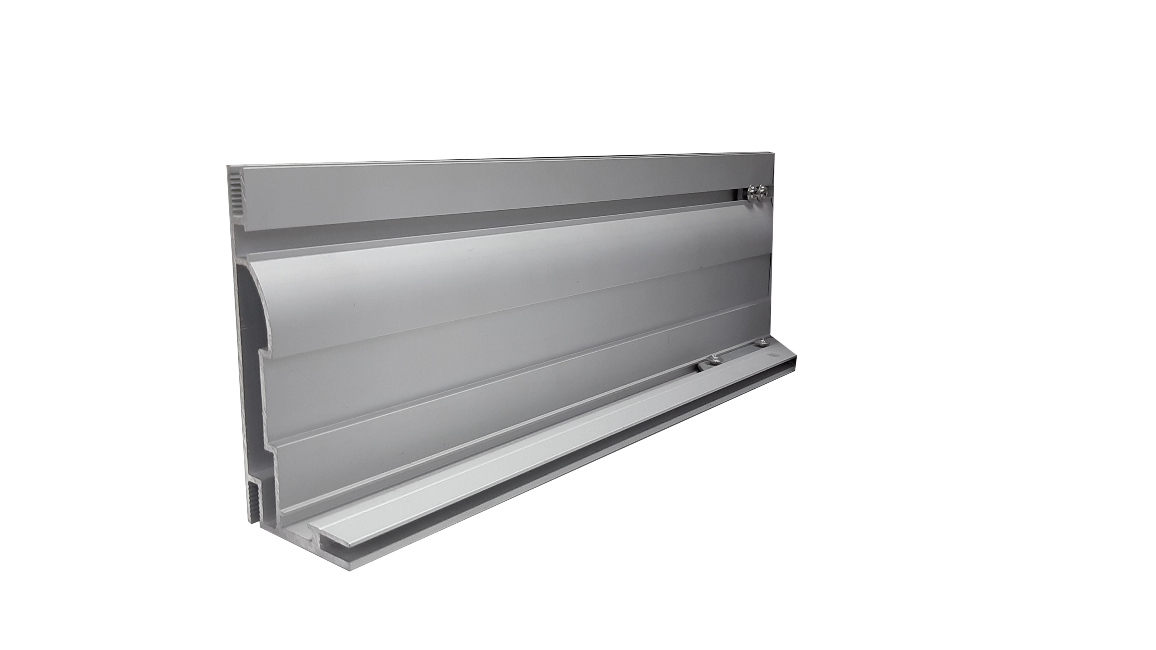 P-100 Fabric Aluminium Profile, 480mm Ultra-Heavy Duty, Anodized Silver/Black, 6M Length, Custom SEG Lightbox Frame, Optimized for XXL Tension Graphics & Backlit Displays